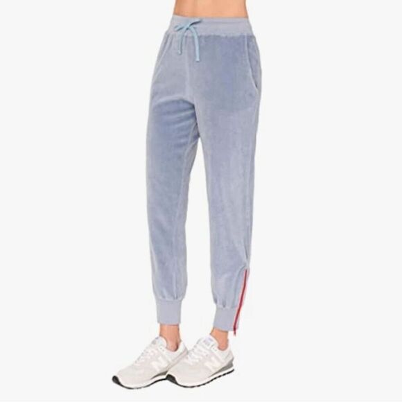 SUNDRY anthropologie Velour Zip Ankle Jogger size 1 womens size Small - Picture 1 of 11